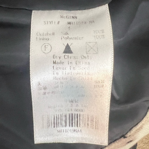 Mcginn 'Halter Dress Women’s Sz 4 Black Abstract Floral 100% Silk Wedding Guest - Picture 8 of 9